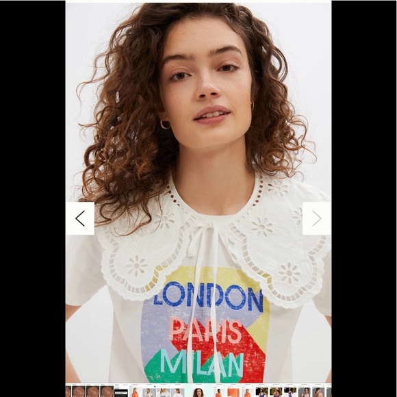 155. Maeve by Anthropologie “London-Paris-Milan” Tee - Picture 12 of 13